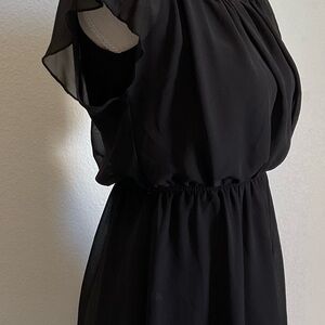 Sweet Storm Elegant Black Short Sleeve Dress